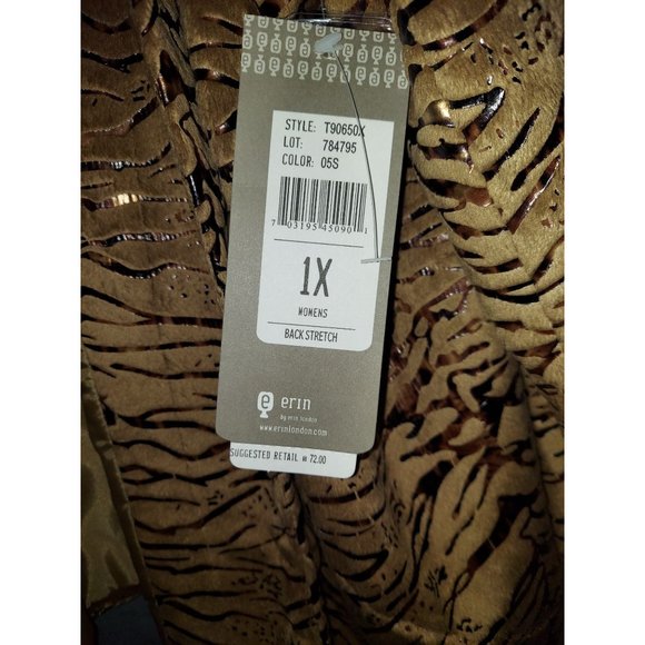 Animal Print Jacket NWT by Erin London 1X - Picture 3 of 3